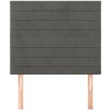  Uzglavlje tamno sivo 80x5x118/128 cm baršunasto | shoptok.hr