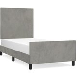  Okvir kreveta bez madraca svjetlosivi 90x200 cm baršunasti | Eponuda.com