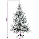  Umjetno božićno drvce s nogom 210 cm 300 LED lampica - Zelena i bijela 210 cm s LED svjetlima | shoptok.hr