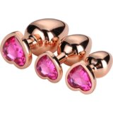 DREAMTOYS Gleaming Love - dear anal cone dildo set - rosegold (3 dijela) | shoptok.hr