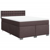 vidaXL Box spring postelja z vzmetnico temno rjav 140x190 cm blago, (21310584) | Shoptok.si