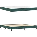  Krevet s opruga kutije Tamnozelena 200 x 200 cm tkanina | shoptok.hr