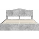  Krevetna konstrukcija s ladicama Betonska siva 180 x 200 cm | shoptok.hr