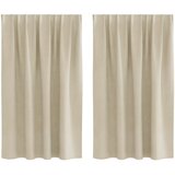  Zavjese za zamračivanje 2 pcs Krema 140 x 140 cm Baršun | shoptok.hr