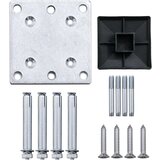 vidaXL set WPC ograda 2 kvadratne + 1 kosa 446 x 186 cm smeđi | shoptok.hr