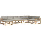  Set vanjskih sofa 8 kom. Bijela i svjetlosiva 406 x 247,5 x 73 cm | shoptok.hr