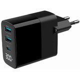 Gembird TA-UC-PDQC30LCD-BK-02 GaN USB brzi punjac 30W 3-port (2xUSB-A+ USB-C) | Eponuda.com