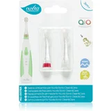 Nuvita Sonic Clean&Care Replacement Brush Heads nadomestne glave za sonično baterijsko zobno ščetko za dojenčke Sonic Clean&Care Small Red/White 0m -