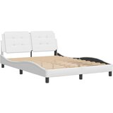  The Living Store Posteljni okvir z vzglavjem bel 140x200 cm umetno usnje - Posteljni Okvir, (21445935) | Shoptok.si