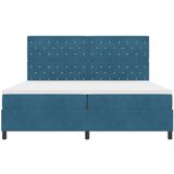 vidaXL Box Spring postelja z vzmetnico temno modra 200x200 cm žamet, (22051002) | Shoptok.si