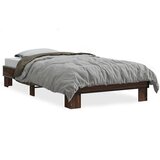 Furnova Posteljni okvir rjav hrast 75x190 cm inženirski les in kovina, (21941448) | Shoptok.si