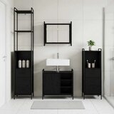  Set ormarića za kupaonicu 4 kom. Crni hrast 40 x 36 x 200 5 cm - Crni hrast Kupaonski ormarić (1 vrata i 1 polica) + viseći orma | shoptok.hr