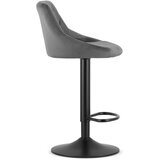 Barska stolica KAST - siva baršunasta / crna baza x 2 | shoptok.hr
