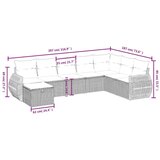 vidaXL 8-dijelni set vrtnih sofa s jastucima smeđi od poliratana | shoptok.hr