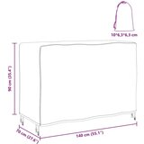  Navlaka za vanjski namještaj Crna 140 x 70 x 90 cm 600D | shoptok.hr
