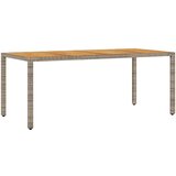  Vrtni stol s pločom od drva bagrema sivi 190x90x75cm poliratana | shoptok.hr