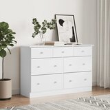 vidaXL Ladičar ALTA bijeli 112 x 35 x 73 cm od masivne borovine Cijene