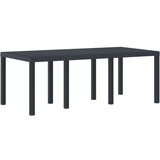  Vrtna miza Antracit 200x100x73 cm Poli Ratan, (22008367) | Shoptok.si