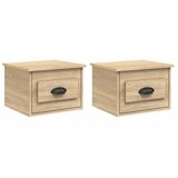 The Living Store Stenska nočna omarica 2 kosa sonoma hrast 41,5x36x28 cm - Stenska Nočna Omarica, (21421117) | Shoptok.si