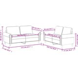  2-dijelni set sofa s jastucima boja vina od umjetne kože | shoptok.hr