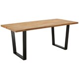 Bessagi Home jedilna miza kayla, barva hrasta, železo | Shoptok.si