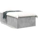 vidaXL Posteljni okvir betonsko siv 90x200 cm inženirski les | Shoptok.si