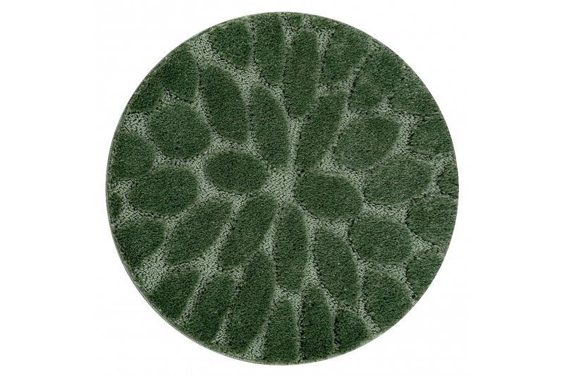 Kopalniška preproga SUPREME krog STONES, kamni, nedrseča, mehka - zelena cercle 67 cm, (5000174910)