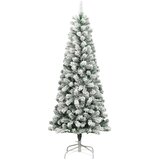  Umjetno božićno drvce s nogom Zelena i bijela 210 cm | shoptok.hr
