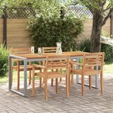 Vanjski Zunanja jedilna miza Siva 180x90x75 cm Jeklo in trden les akacija | Shoptok.si