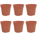  Okrugla saksija za cveće 6 pcs Crvena cigla Ø 17 x 14 cm | Eponuda.ba