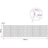  Gabion s žicom debljine 5 mm i mrežom 10x10 cm 600x10x150 cm Slike