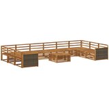  Set vanjskih sofa 11 kom. Prirodna Čvrsto drvo akacije | shoptok.hr
