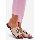 Boto Women's Flat Sandals With Decoration Gold Clelione | Shoptok.si