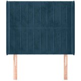  Uzglavlje s ušima tamnoplavo 103x16x118/128 cm baršunasto | shoptok.hr
