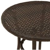  3-dijelni bistro set s jastucima smeđi od poliratana - Smeđa i krem 1 | shoptok.hr