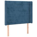  Posteljno vzglavje temno modro 83x16x118/128 cm žamet, (20951669) | Shoptok.si