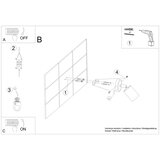  Sollux SL.1290 - Zidna spot svetiljka VERDO 1xGU10/10W/230V crna | Eponuda.com