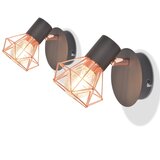 The Living Store Stenska svetilka 2 kosa z 2 LED žarnicama z žarilno nitko 8 W - Stenska Svetilka, (21383508) Cene