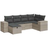 vidaXL 6-dijelni set vrtnih sofa od poliratana s jastucima svjetlosivi | shoptok.hr