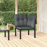 Maison Chic Vrtni kotni stol - Stol za vrt z blazinami črn in siv poli ratan JS456, (21878008) | Shoptok.si