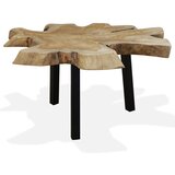 The Living Store Klubska mizica iz prave tikovine 80x70x38 cm - Klubska Mizica, (21573912) Cene