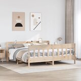 Furnova Posteljni okvir brez vzmetnice 200x200 cm trdna borovina, (21940705) Cene