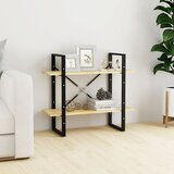vidaXL Knjižna omara 2-nadstropna 80x30x70 cm trdna borovina Cene
