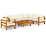  Vrtni set za sjedenje s jastucima, 8 dijelova, 100 x 60 cm, akacija | shoptok.hr
