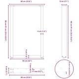  Noge za barski stol U-oblika 2 kom antracit 60 x (90-91) cm čelik | shoptok.hr
