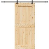 vidaXL Drsna vrata s kompletom vodil 100x210 cm trdna borovina | Shoptok.si