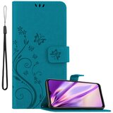 Cadorabo Ohišje, združljiv s Samsungom v cvetlični modri barvi - zaščitni pokrov v oblikovanju cvetja z magnetnim zapiranjem, stoječimi funkcijami in režami za kartice, (20590749) Cene
