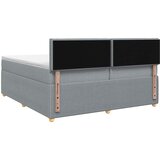  Boxspring krevet s madracem Svjetlosiva 200 x 200 cm Tkanina | shoptok.hr