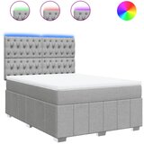  Krevet box spring s madracem svjetlosiva 160x200 cm tkanina | shoptok.hr