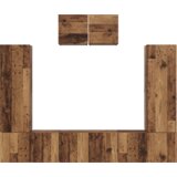 vidaXL Komplet TV omaric s polico 7 pcs Staro les 180 x 30 x 120 cm | Shoptok.si
